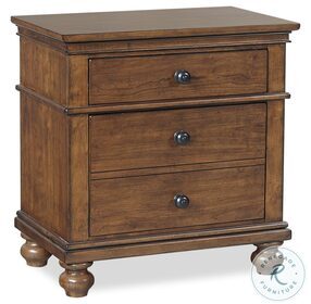Oxford Whiskey Brown 2 Drawer Nightstand