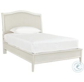 Charlotte White Full Upholstered Low Profile Bed