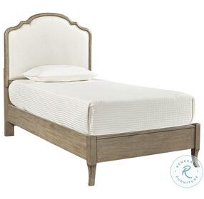 Provence Patine Twin Upholstered Panel Bed