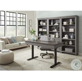 Caraway Aged Slate 60" Adjustable Lift Top Home Office Set