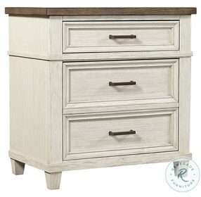 Caraway Aged Ivory 2 Drawer Nightstand