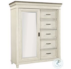 Caraway Aged Ivory Sliding Door Chest