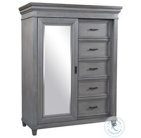 Caraway Aged Slate Sliding Door Chest