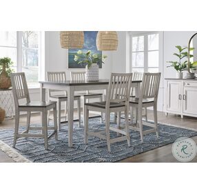 Caraway Aged Ivory Extendable Counter Height Dining Room Set