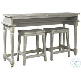 Hinsdale Greywood Console Bar Table with Stool