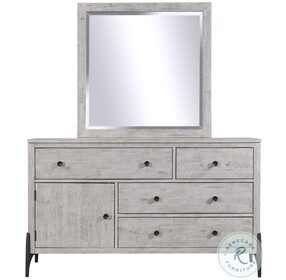 Zane Parchment Dresser with Mirror