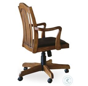Brookhaven Distressed Medium Clear Cherry Tilt Swivel Chair