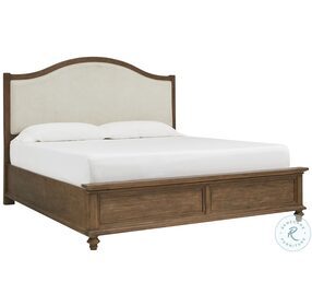Hensley Honey King Upholstered Panel Bed