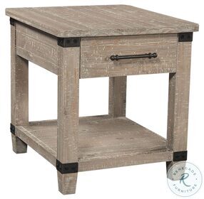 Foundry Weathered Stone End Table