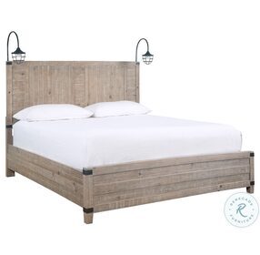 Foundry Weathered Stone King Panel Bed