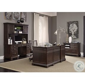 Weston Brown Ale 66" Executive Home Office Set