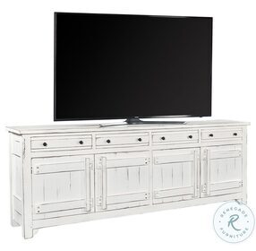 Reeds Farm Weathered White 97" TV Console