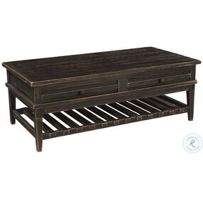 Reeds Farm Weathered Black Cocktail Table