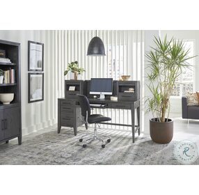 Preston Urbane Grey Single Ped Home Office Set