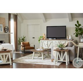 Pinebrook Prairie White Occasional Table Set