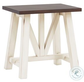 Pinebrook Prairie White Chairside Table