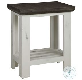 Mesa Antique White Chairside Table