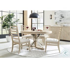 Maddox Biscotti Round Dining Room Set with Upholstered Chair