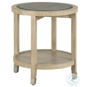 Maddox Biscotti Round End Table