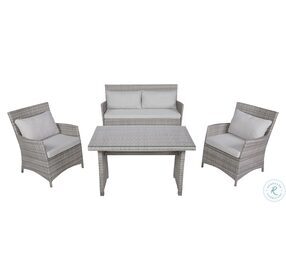 Largo Gray Wicker Outdoor Sofa Set