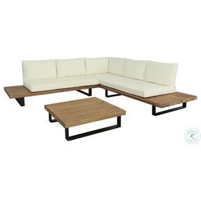 Sandbar Natural Off White And Black Outdoor Sectional
