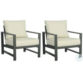 Edgewater Charcoal And Oyster Outdoor Chair Set of 2