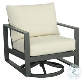Edgewater Charcoal And Oyster Outdoor Swivel Chair