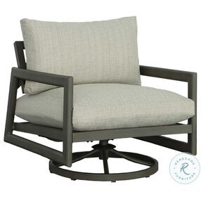 Sunset Graphite And Gray Outdoor Swivel Chair