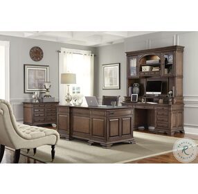 Arcadia Truffle 72" Executive Home Office Set