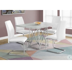 Gray Cement 48" Dining Room Set with 39" Chairs