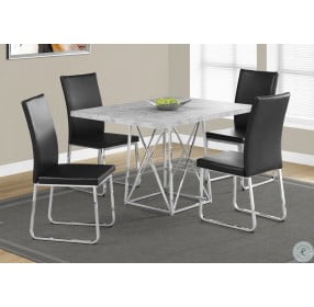 Gray Cement 48" Dining Room Set with 38" Chairs