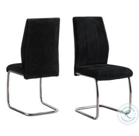 1067 Black Velvet Dining Chair Set Of 2