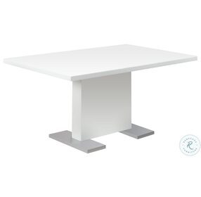 1090 White Rectangular Dining Table