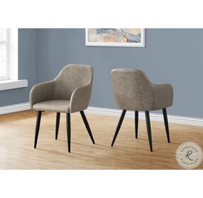 1194 Taupe Fabric Dining Chair Set Of 2