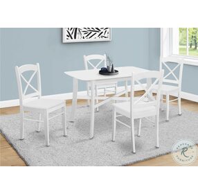 1323 White Rectangular Dining Room Set