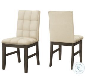 1376 Cream Upholstered Dining Chair Set Of 2