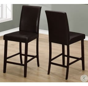 Brown Counter Height Dining Chair Set of 2