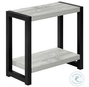 2082 Grey And Black 22" Accent Table