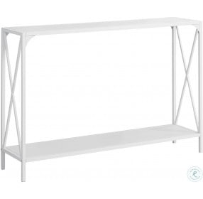 White 48" Console Table