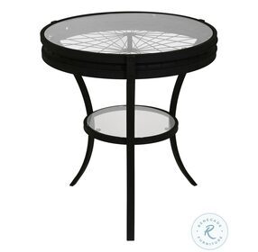Hammered Black 20" Diameter Accent Table