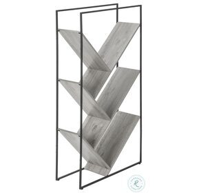2200 Grey And Black 60" Bookcase