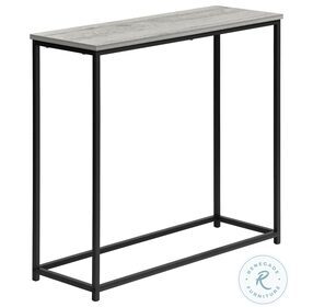 2251 Spacious Gray And Black 32" Metal Console Table