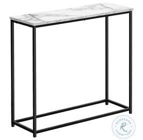 2255 Spacious White Marble 32" Console Table
