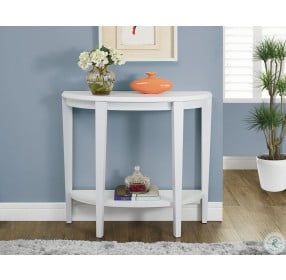 White Hall Modern Curved Console Table