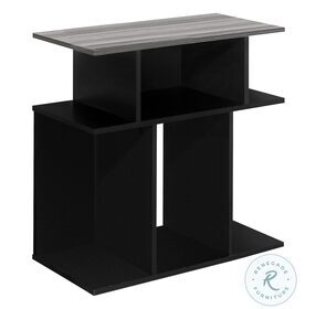 2477 Black And Grey 24" Accent Table