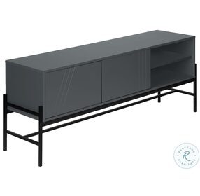 2739 Gray And Black TV Stand