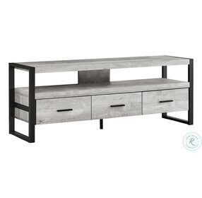 2821 Grey And Black 60" TV Stand