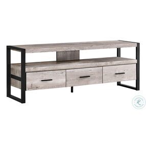 2822 Taupe And Black 60" TV Stand