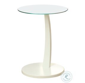 3017 White Bentwood Accent Table