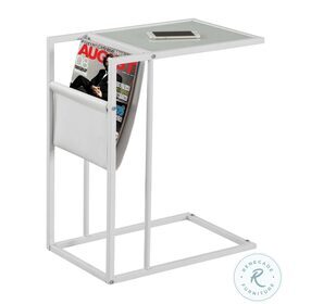 3067 White Metal Accent Table